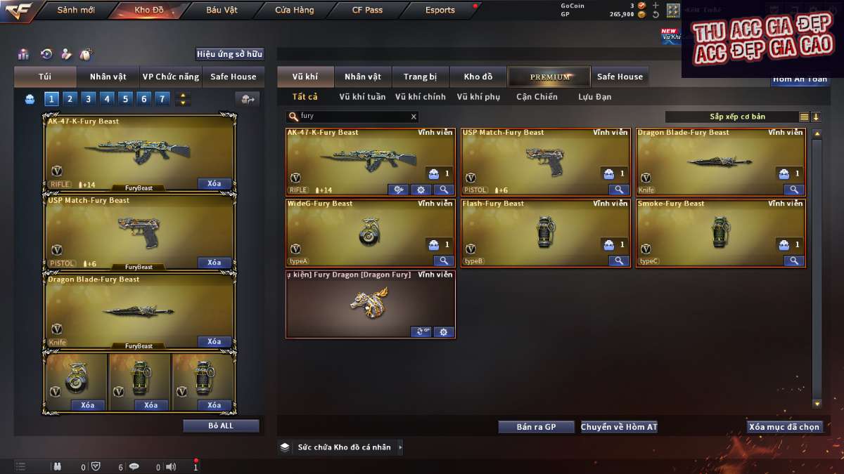 shop acc cf uy tin gia re